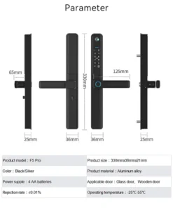 قفل ذكي لابواب الالمنيوم - اي لوك الكويت - اقفال ذكية الكويت ilcokkwt