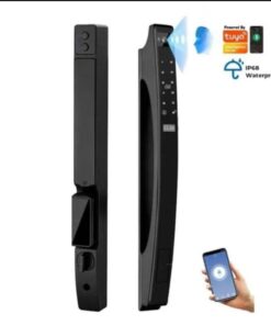J03 outdoor smart door lock with face recognition and intercom for aluminum doors | Fingerprint unlocking – advanced security