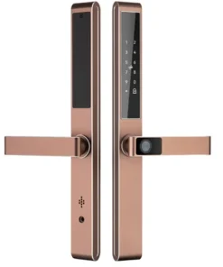 Rose Gold Smart Lock for Aluminium Doors | Fingerprint Unlocking – Tuya Smart App
